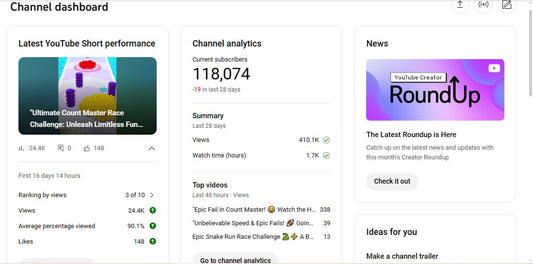 ✅ 118K+ Subscribers Channel | ✅ 27M+ Lifetime Views | Raju Official.. Gaming