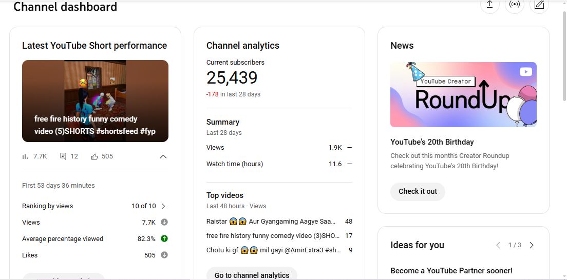 ✅ 25K Subscribers Channel | ✅ 2M Lifetime Views | AKIF GAMER