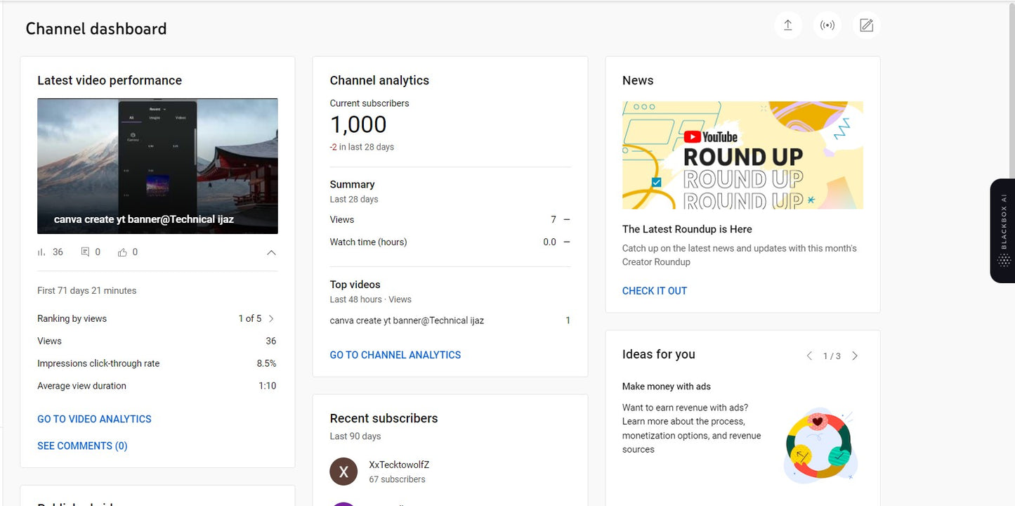 1000 Subscribers Channel | Monetized