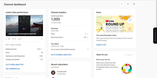 1000 Subscribers Channel | Monetized