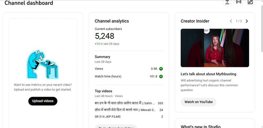 ✅ 5K+ Subscribers | ✅ 744K+ Lifetime Views | JKP STUDIO