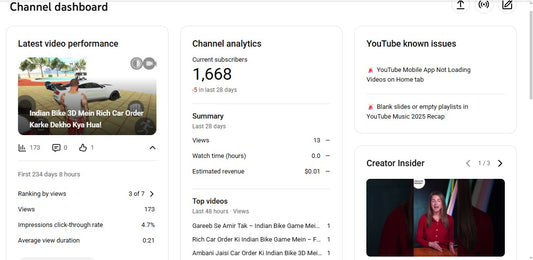 Monetization : Yes ✅ | ✅ 1.6K+ Subscribers | ✅ 91K+ Lifetime Views | Ram paheli