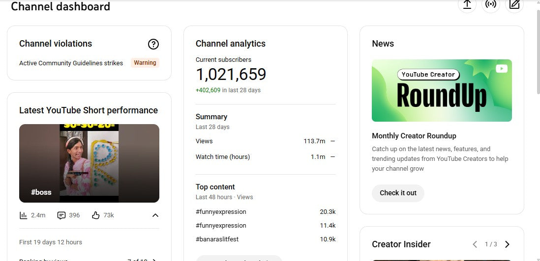 ✅ 1.02M+ Subscribers | ✅ 247M+ Lifetime Views | NX FACT VISHAL