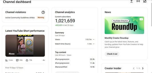 ✅ 1.02M+ Subscribers | ✅ 247M+ Lifetime Views | NX FACT VISHAL