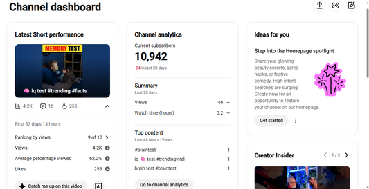 ✅ 10K+ Subscribers | ✅ 340K+ Lifetime Views | BRAIN IQ TEST 2.0