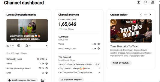 ✅ 165K+ Subscribers | ✅ 29M+ Lifetime Views | Sidhu Fact