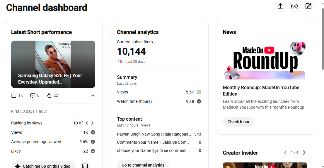✅ 10K+ Subscribers | ✅ 3.4M+ Lifetime Views | Anand Kushwaha