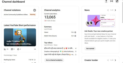 Half Monetization : Yes ✅ | ✅ 13K+ Subscribers | ✅ 9M+ Lifetime Views | FACTO PREM