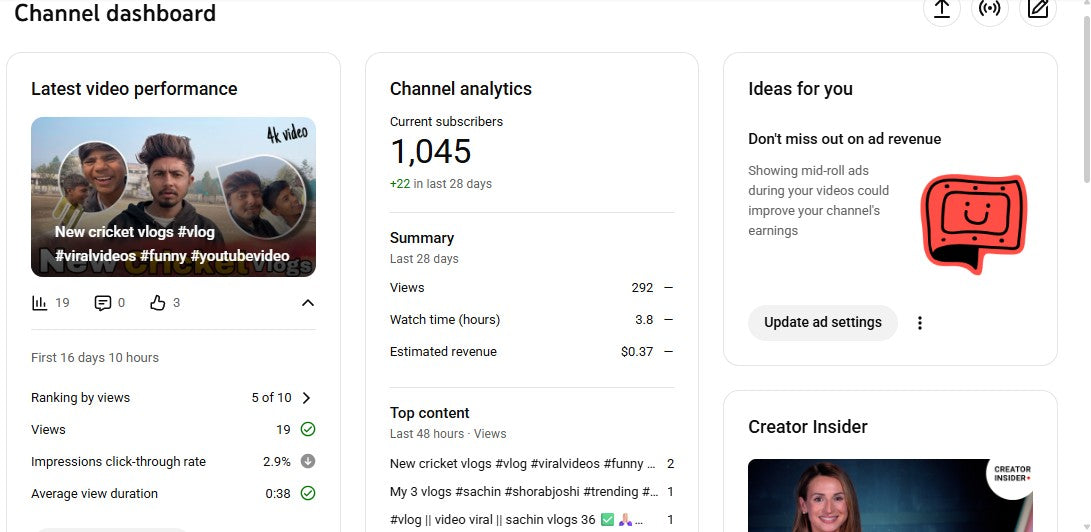 Monetization : Yes ✅ | ✅ 1K+ Subscribers | ✅ 53K+ Lifetime Views | vlogkk24