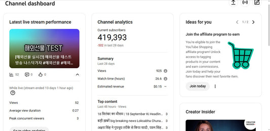 Monetization : Yes ✅ | ✅ 419K+ Subscribers | ✅ 82M+ Lifetime Views | ✅ The viral khabar 1M