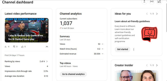 Monetization : Yes ✅ | ✅ 1K+ Subscribers | ✅ 107K+ Lifetime Views | LuckyDrive Gaming