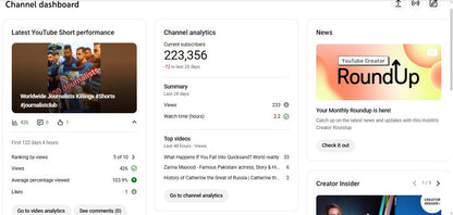 ✅ 223M+ Subscribers | ✅ 23M+ Lifetime Views | The Journalists Club