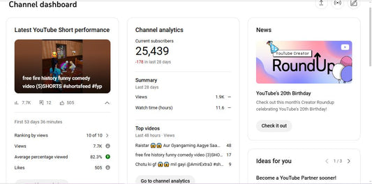 ✅ 25K Subscribers Channel | ✅ 2M Lifetime Views | AKIF GAMER