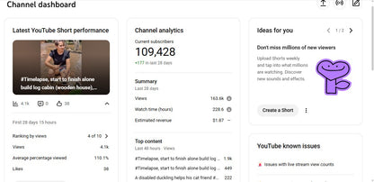 Monetization : Yes ✅ | ✅ 109K+ Subscribers | ✅ 109M+ Lifetime Views | ✅ Cutflix10