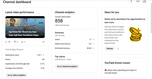 Monetization : Yes ✅ | ✅ 858+ Subscribers | ✅ 19K+ Lifetime Views | Jaust Odin Gaming