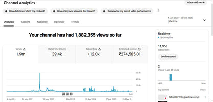 Monetization : Yes ✅ | ✅ 11K+ Subscribers | ✅ 1M+ Lifetime Views | ✅ Rugun Gaming