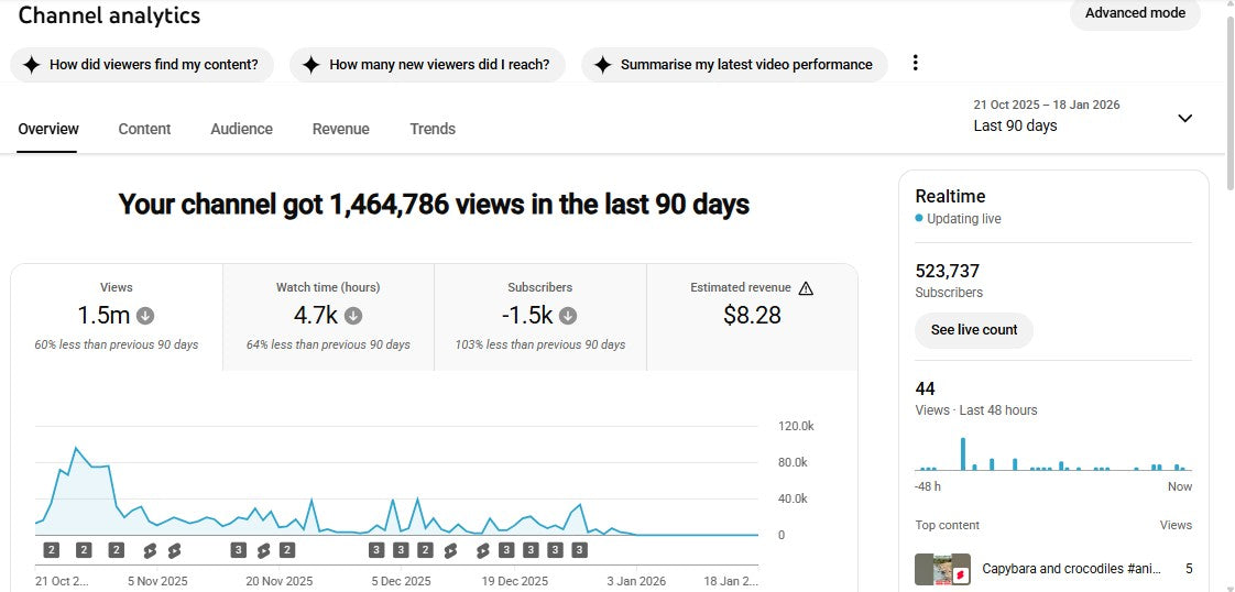 Monetization : Yes ✅ | ✅ 523K+ Subscribers | ✅ 384M+ Lifetime Views | LB Explore